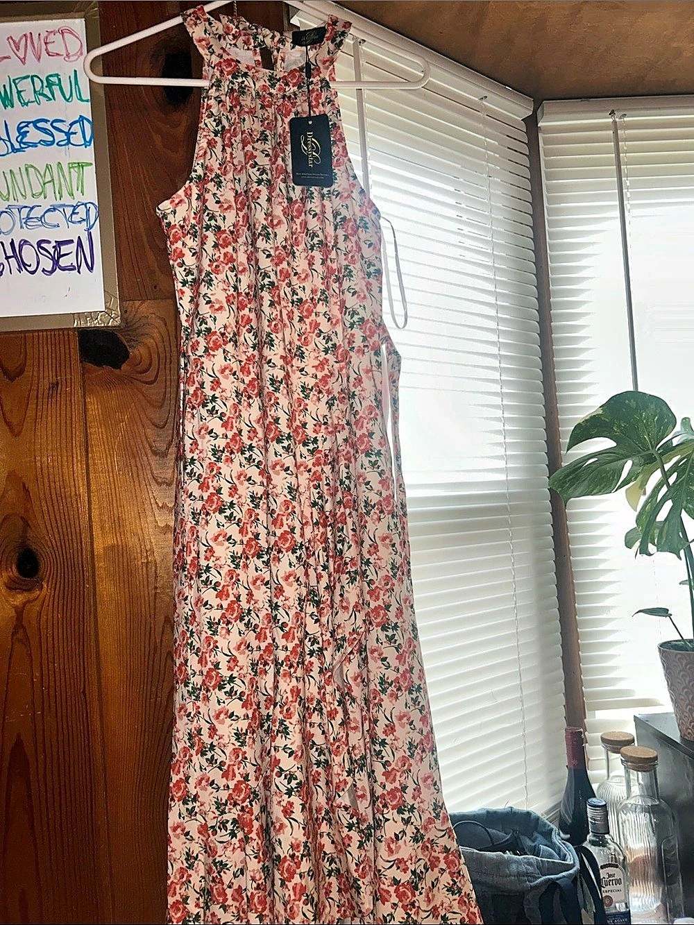 DressyStar Floral Maxi Dress in Pink & Red NWT
